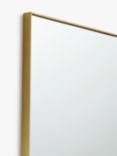 John Lewis Scandi Metal Frame Rectangular Hall Mirror, 122 x 46cm, Gold