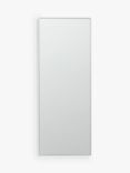 John Lewis Scandi Metal Frame Rectangular Hall Mirror, 122 x 46cm, Silver
