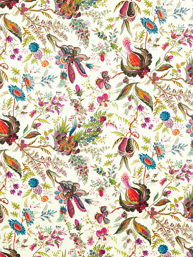 Harlequin x Sophie Robinson Wonderland Floral Fabric, Spinel/Peridot/Pearl