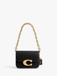 Coach Idol Leather Flapover Chain Strap Shoulder Bag