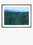 Andrew Lansley - 'Orange Grove' Framed Print & Mount, 60 x 80cm, Blue/Orange