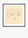 Pablo Picasso - 'Le Visage De La Paix' Framed Print & Mount, 50 x 50cm, White