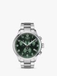Tissot Men's Chrono XL Classic Chronograph Date Bracelet Strap Watch, Silver/Blue, Silver/Green