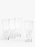 John Lewis Studio Beer Glass, Set of 4, 380ml, Clear