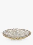 Culinary Concepts Coral Metal Basket & Glass Bowl, 32cm, Gold