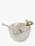 Culinary Concepts Queen Bee Hammered Metal Honey Pot & Spoon, Silver Plated