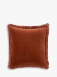 Truly Fringed Square Velvet Cushion