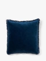 Truly Fringed Square Velvet Cushion
