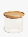 John Lewis Glass Storage Jar with Bamboo Lid, 450ml