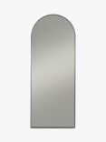 One.World Brookby Tall Arched Metal Wall Mirror, 165 x 65cm, Black
