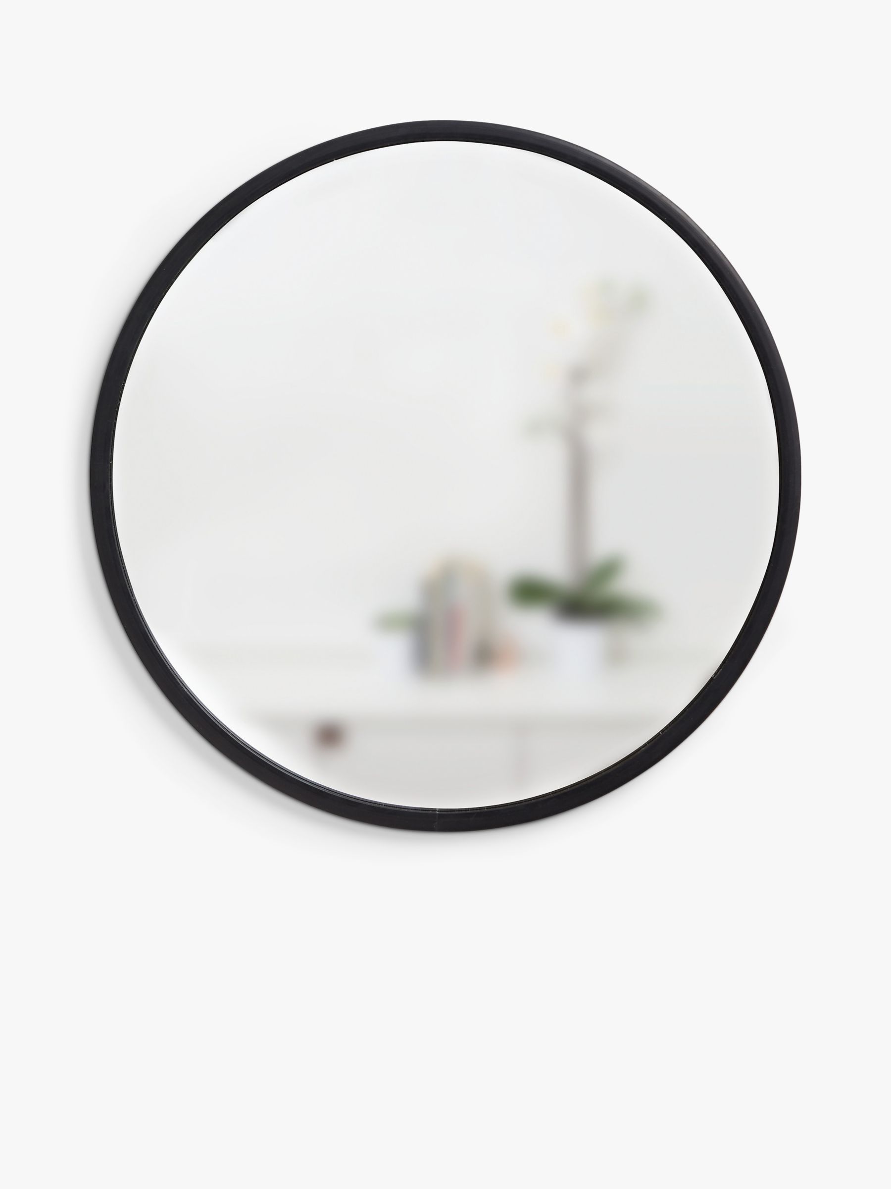 Umbra 18 Black Hub Decorative Round Wall Mirror