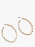 John Lewis Diamante Irregular Oval Hoop Earrings