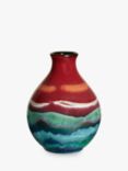 Poole Pottery Horizon Earthenware Bud Vase, H12cm, Red/Multi