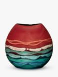 Poole Pottery Horizon Earthenware Purse Vase, H26cm, Red/Multi