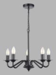 John Lewis Wakefield 5 Arm Pendant Ceiling Light, Black