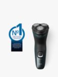 Philips Series 3000X X3052/00 Wet & Dry Electric Shaver with 27 PowerCut Blades, 4D Flex Heads & Pop-up Trimmer, Dark Green Forest