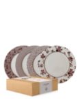 Laura Ashley Damson Collectables Bone China Dinner Plates, Set of 4, 26cm, Damson