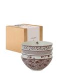 Laura Ashley Damson Collectables Bone China Bowls, Set of 4, 16cm, Damson