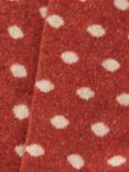 John Lewis Spot Wool Silk Blend Ankle Socks, Rust