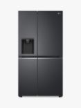 LG GSLV71MCTD Freestanding 60/40 American Fridge Freezer, Matte Black