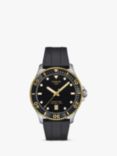 Tissot T1204102705100 Men's Seastar 1000 Rubber Strap Watch, Black