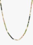 Estella Bartlett Tourmaline Gemstone & Pearl Beaded Necklace, Gold