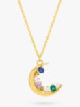 Estella Bartlett Cubic Zirconia Moon Pendant Necklace, Gold