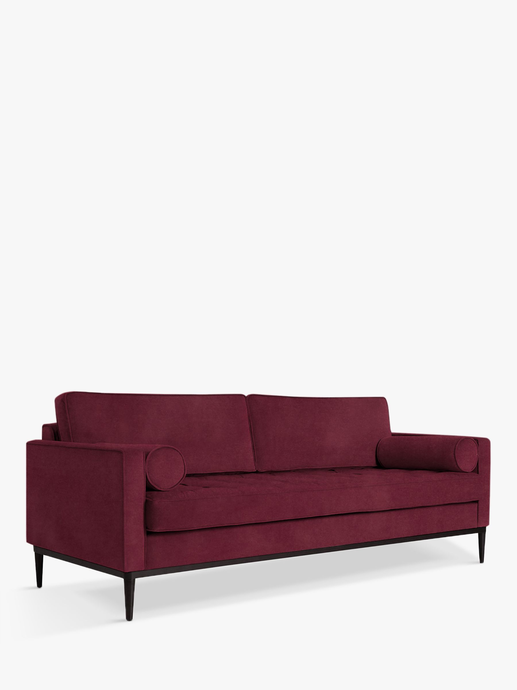 Model 02 Range, Swyft Model 02 Large 3 Seater Sofa, Eco-velvet Damson