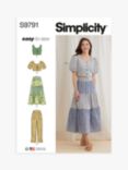 Simplicity Misses' Crop Tops, Skirt and Pants Sewing Pattern, S9791
