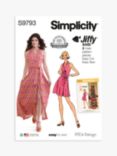 Simplicity Vintage Misses' Knit Front Wrap Halter Dress Sewing Pattern, S9793