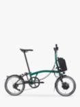 Brompton Electric P Line Urban Mid Handlebar Folding Bike, Emerald Lacquer