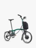 Brompton Electric P Line Urban Mid Handlebar Folding Bike, Emerald Lacquer