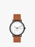 Skagen Men's Kuppel Leather Strap Watch