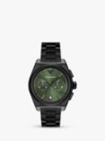 Emporio Armani AR11562 Men's Chronograph Date Bracelet Strap Watch, Black/Green