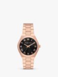 Michael Kors Lennox Sunray Dial Bracelet Strap Watch, Rose Gold