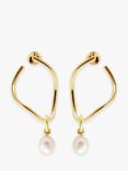 Recognised Freedom Pearl Earrings, Gold