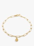 Monica Vinader Ziggy Pendant Alta Textured Chain Bracelet, Gold