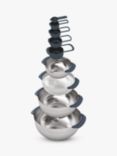 Joseph Joseph Premium Collection Stainless Steel Mixing Bowls & Measuring Cups Nest Set, 9 Piece, Silver