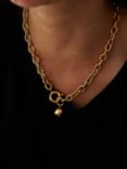 Jon Richard Polished Ball and Chain Necklace, Gold