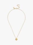 Coach Heart Pendant Paperclip Chain Necklace, Gold