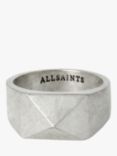 AllSaints Pyramid Signet Ring, Warm Silver