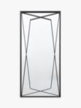 Gallery Direct Thurrock Rectangular Metal Frame Leaner Mirror, 160 x 75cm, Black