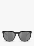 Oakley OO9286 Men's Polarised D-Frame Sunglasses, Matte Black/Grey