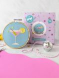 The Make Arcade Cocktail Embroidery Hoop Kit