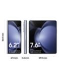 Samsung Galaxy Z Fold5, 5G Foldable Smartphone, 12GB RAM, 7.6", Galaxy AI, 5G, SIM Free, 256GB, Icy Blue