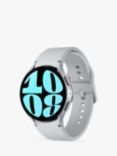 Samsung Galaxy Watch6, Bluetooth, 44mm, Aluminium with Silicone Strap, Silver