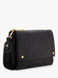 Jasper Conran Dahlia 3 Section Flap Over Cross Body Bag, Black