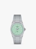 Tissot T1372101109100 Unisex PRX Powermatic 80 Date Bracelet Strap Watch, Silver/Light Green