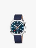 Mondaine MSL.41440.LD Men's Grand Cushion Fabric Strap Watch, Blue