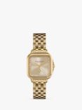Olivia Burton Women's Grosvenor Square Sunray Dial Crystal Bracelet Strap Watch, Gold